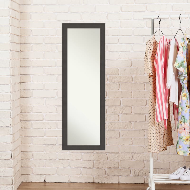 Blaine Narrow Non-Beveled Framed Full-Length On the Door Mirror - Glass Size 14x48