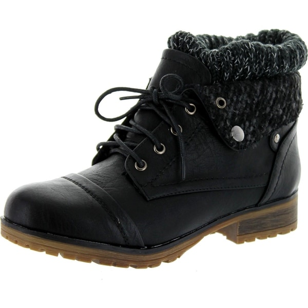 womens combat style ankle boots