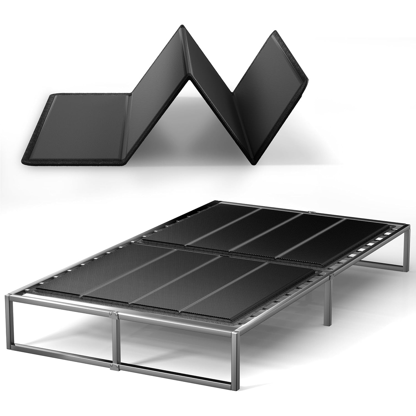 10MM Folding Bunkie Board - Lightweight, Breathable, Noise Reducing Support for Twin Size Sofa Beds (38x75'')