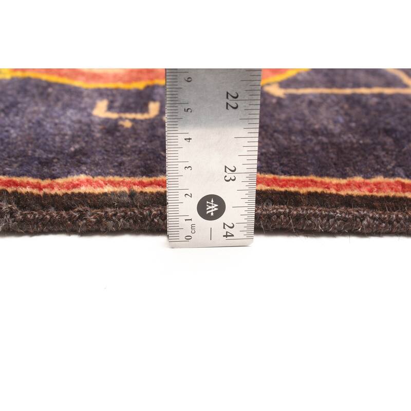 ECARPETGALLERY Hand-knotted Teimani Dark Blue Wool Rug - 3'0 x 4'10