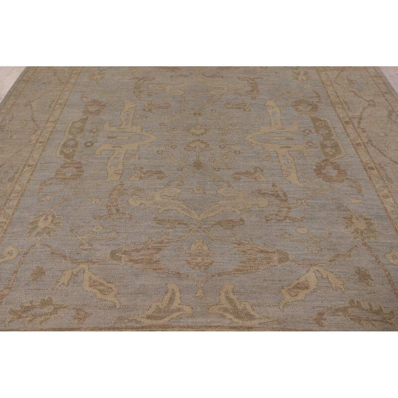 Vegetable Dye Oushak Area Rug Handmade Wool Carpet - 8'2" x 9'7"