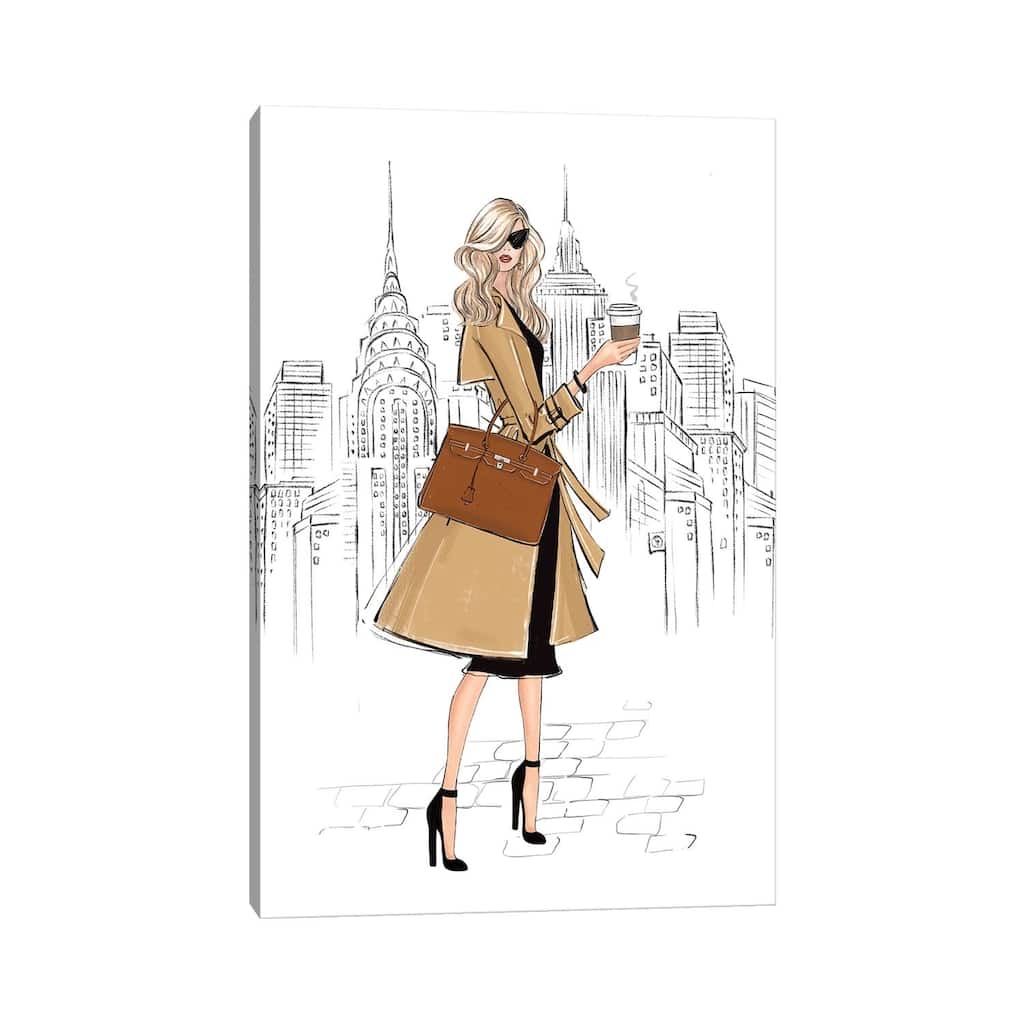 iCanvas "Outfit In Ny Blonde Girl" by LaLana Arts Canvas Print