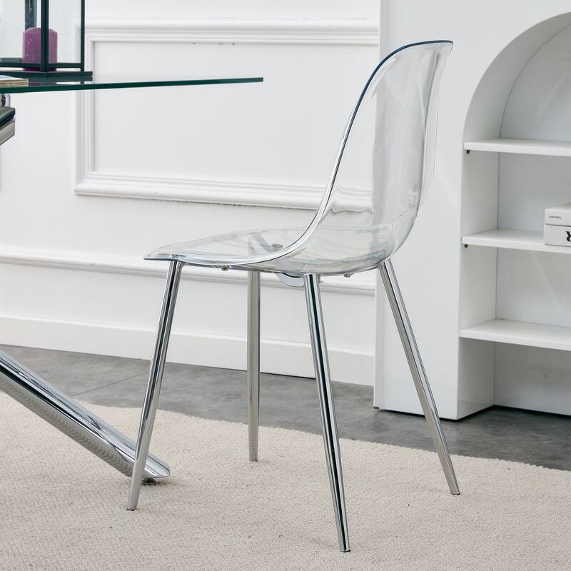 Modern minimalist transparent dining chair