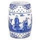 preview thumbnail 3 of 2, SAFAVIEH Ocean Jewel Chinoiserie Blue Ceramic Decorative Garden Stool