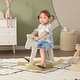 preview thumbnail 7 of 8, Classic Kids Rocking Horse with Handrails, Backrest & Wooden Base, Ideal for Toddlers 1-3 Years, Safe & Sturdy