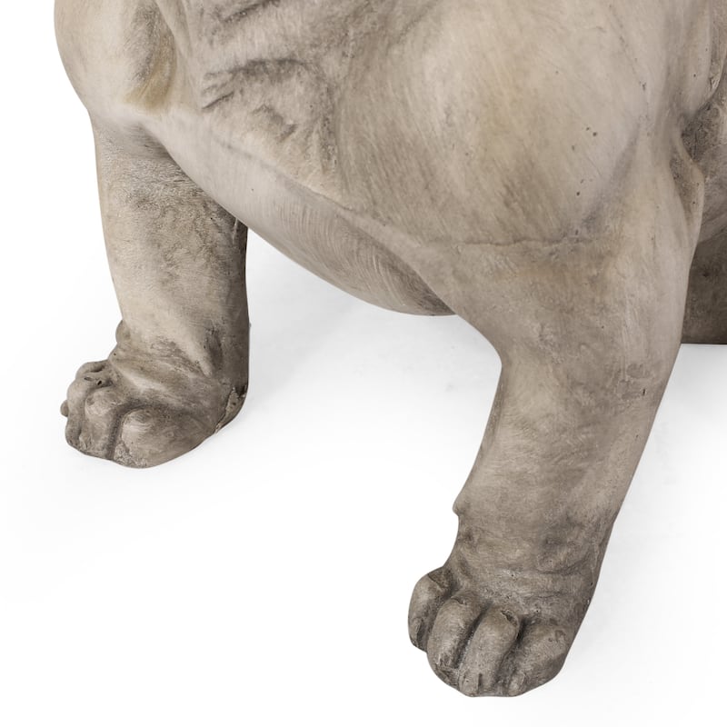 Delamore Outdoor French Bulldog Garden Statue by Christopher Knight Home