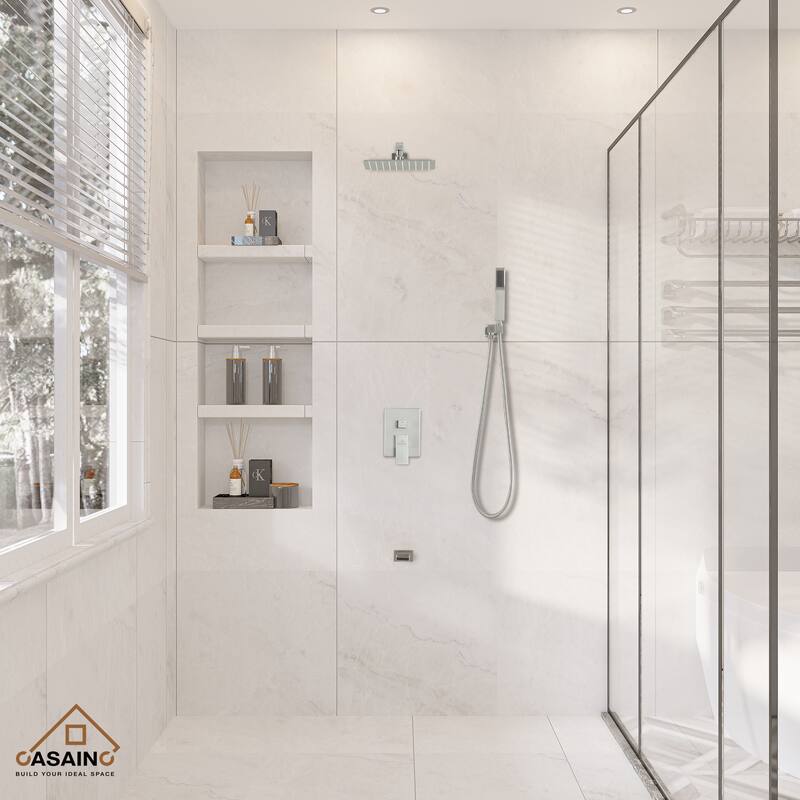 CASAINC 3-Function 10-In Wall Mounted Shower System - Brushed Nickel
