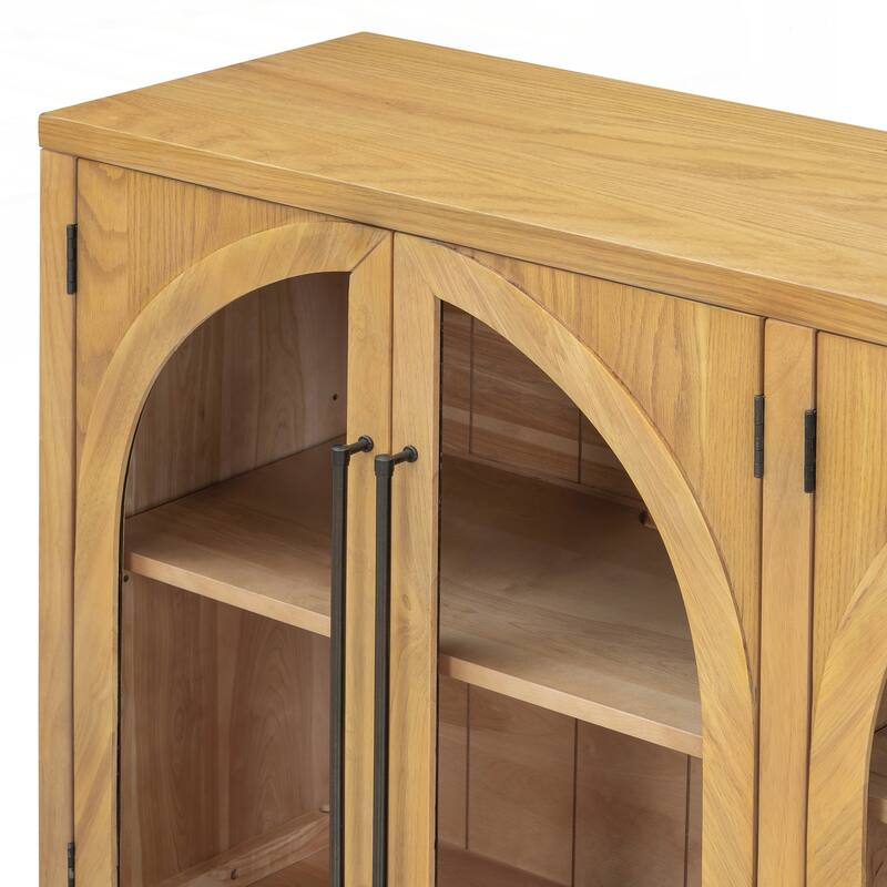 4-Door Large Storage Sideboard Buffet Cabinet