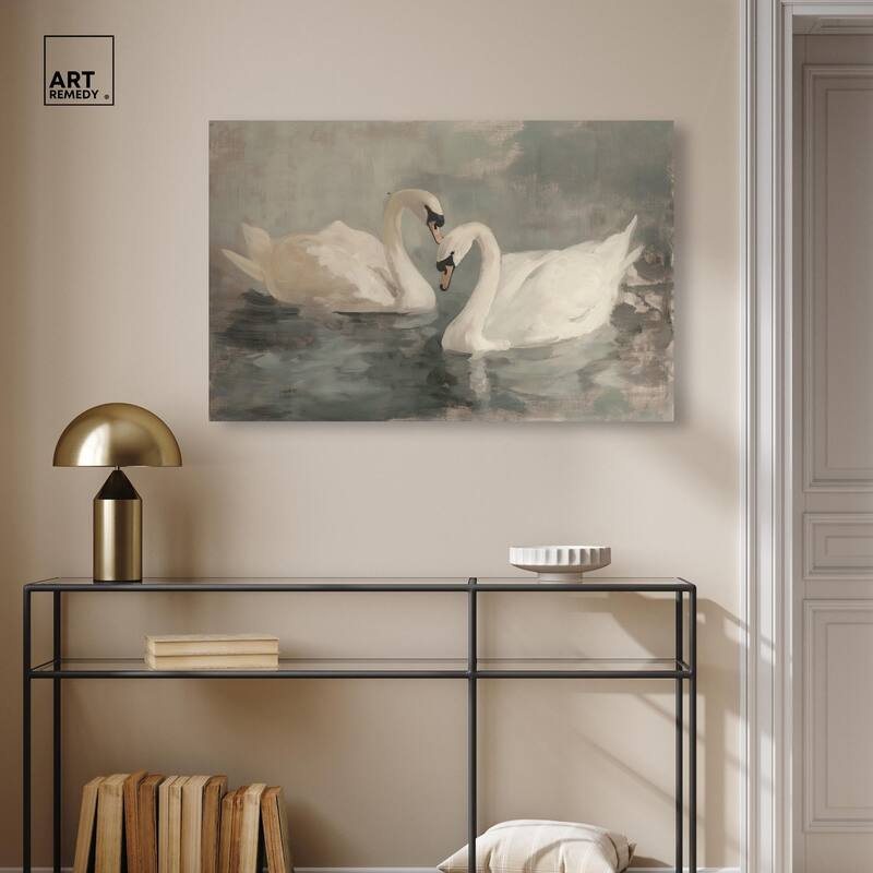 Ivory Idyllic Canvas by Art Remedy, Gallery Wrapped