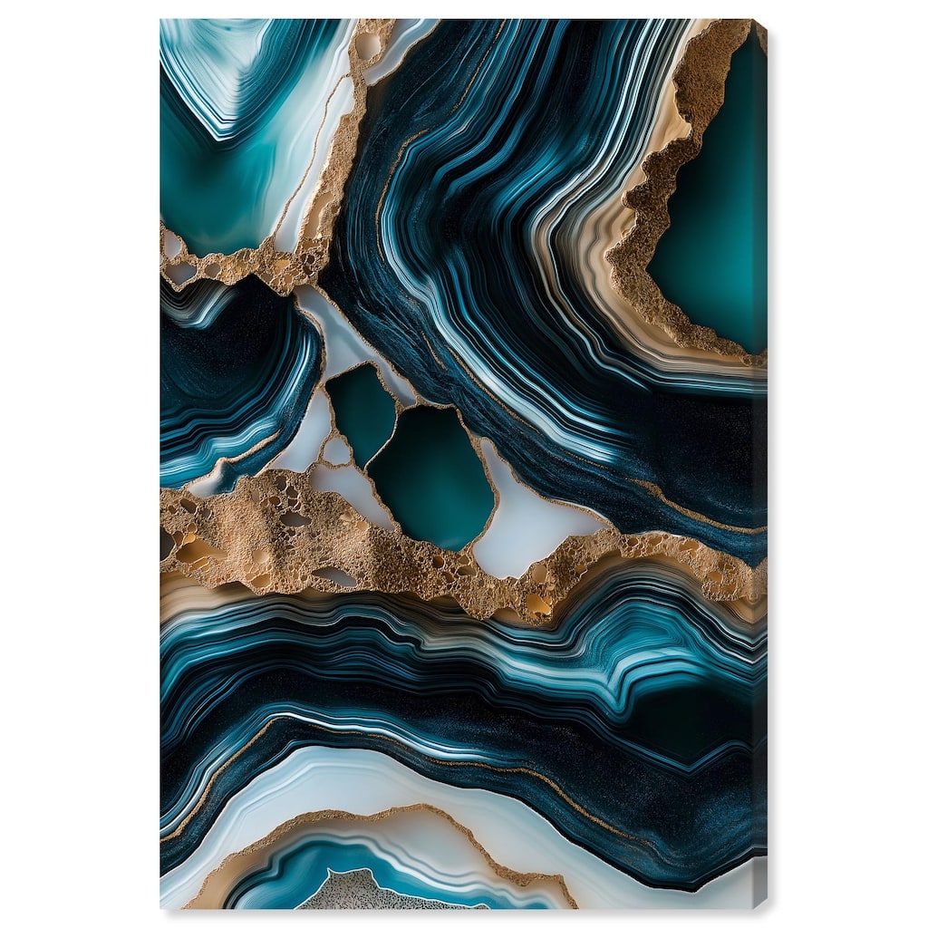 Teal Tectonic II Canvas by Art Remedy, Gallery Wrapped