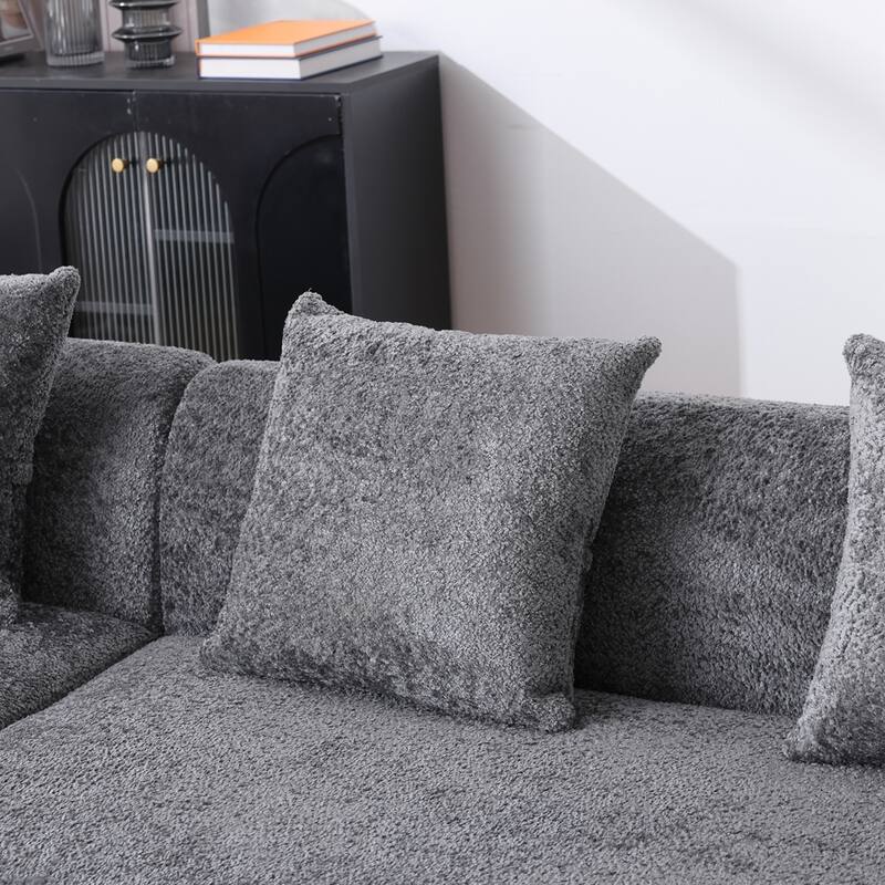Living Room Oversized Comfy Boucle Sofa