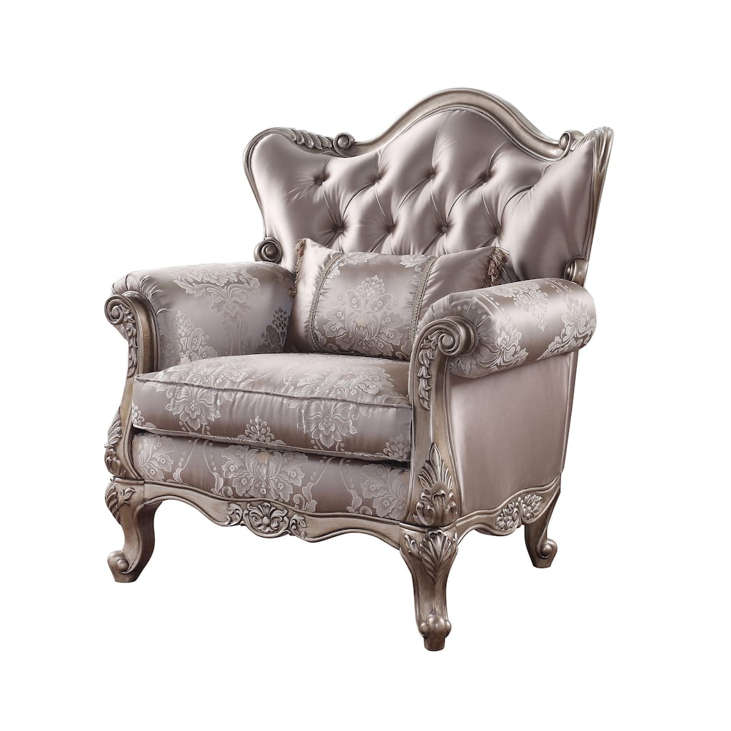 Hermione Champagne Button-Tufted Accent Chair