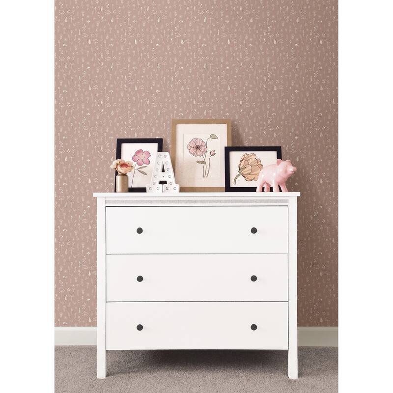 Chesapeake Tatula Rose Floral Wallpaper - 20.9 x 396 x 0.025