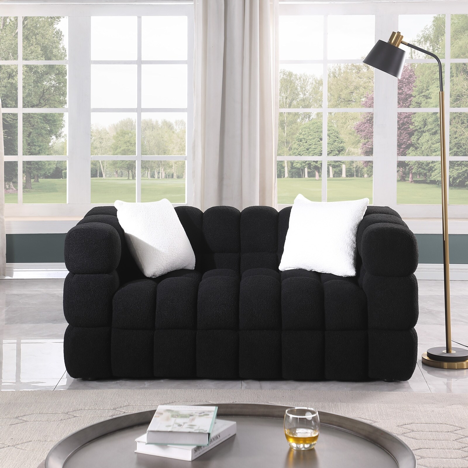 Fluffy loveseat hot sale