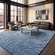 preview thumbnail 17 of 21, SAFAVIEH Florida Shag Sigtraud Abstract Waves 1.2-inch Thick Rug