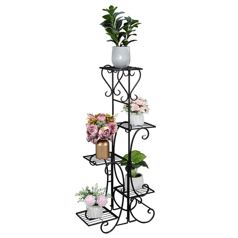 Plant Shelf Stand 5 Tier Shelves Patio Plant Holder Indoor Outdoor