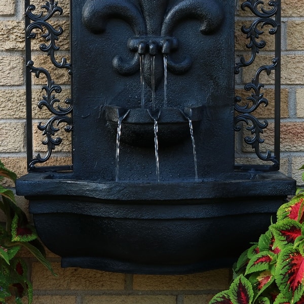 Shop Sunnydaze French Lily Electric Outdoor Wall Water Fountain