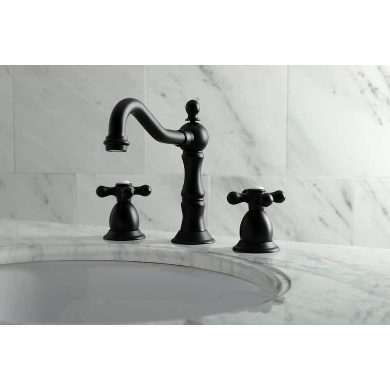 Kingston Brass Heritage 1.2 GPM Widespread Bathroom Faucet with Pop-Up