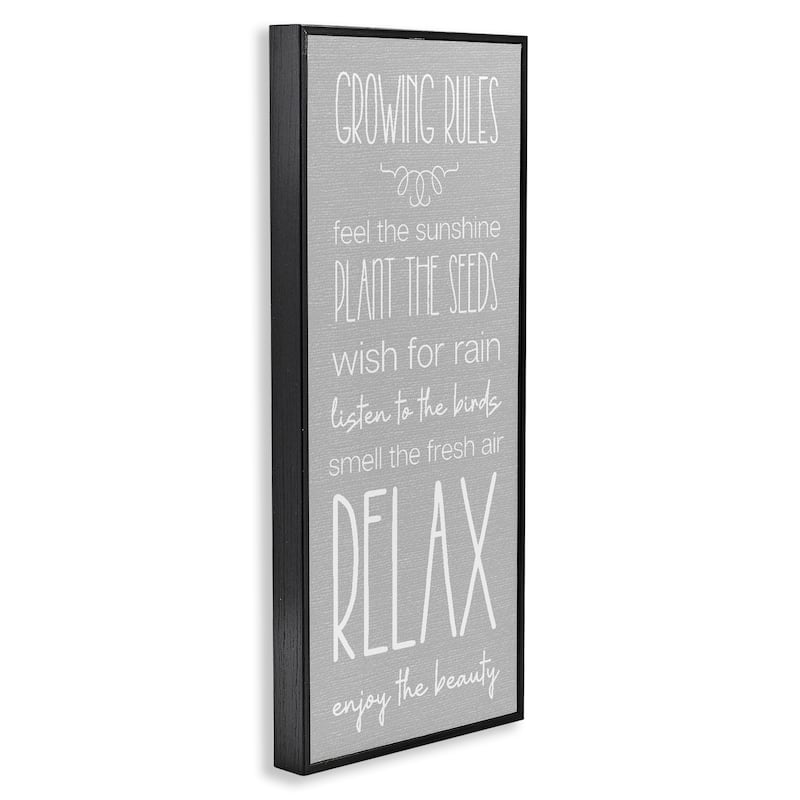 Stupell Rustic Gardening Rules Framed Giclee Art Design By Lil' Rue