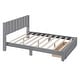 preview thumbnail 42 of 50, Gray Full Velvet Upholstered Bed with Large Storage Drawer - Luxurious Design