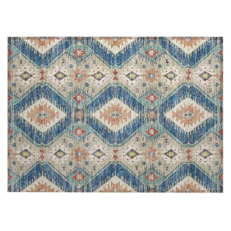 Machine Washable Indoor/Outdoor Southwest Global Chantille Rug