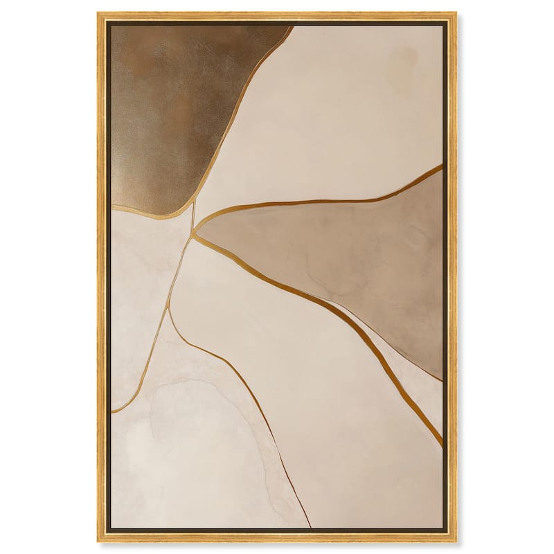 Taupe Terrain II Canvas by Art Remedy - 36" x 54" - Gold