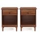 preview thumbnail 27 of 31, Walker Edison Bullrushes 1-Drawer Solid Wood Nightstand (Set of 2)