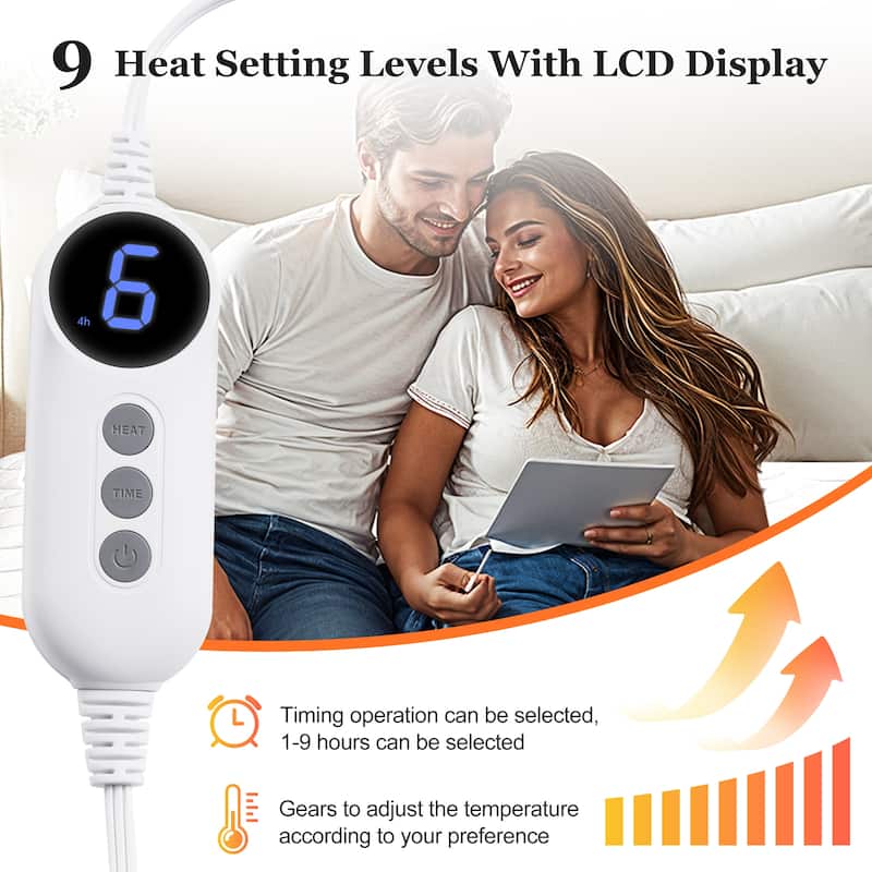 Temperature Regulating Electric Heated Mattress With Controllers