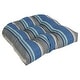 preview thumbnail 15 of 39, 19-inch Rounded Back Tufted Indoor/Outdoor Chair Cushion - 19" x 19" Sovaro Denim