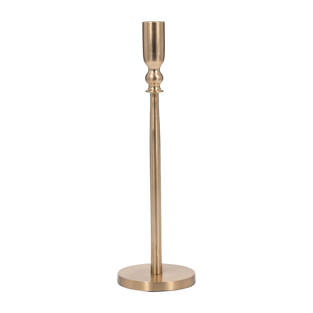Sagebrook Home 9" Contemporary Glam Metal Metallic Taper Candle Holder