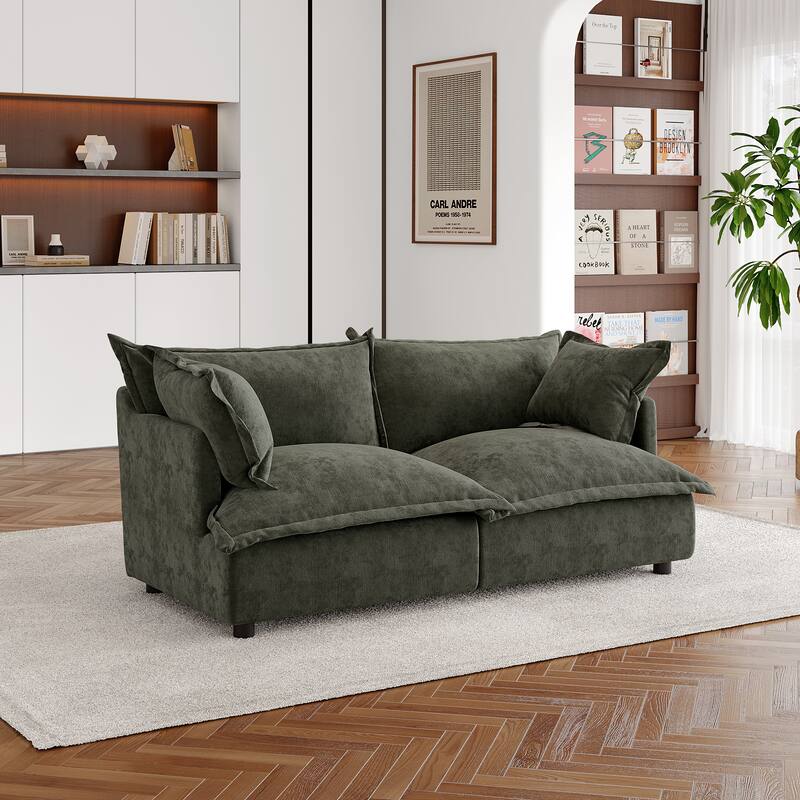 Double Layer Cushion Comfy Cloud Modular Sectional Sofa Set