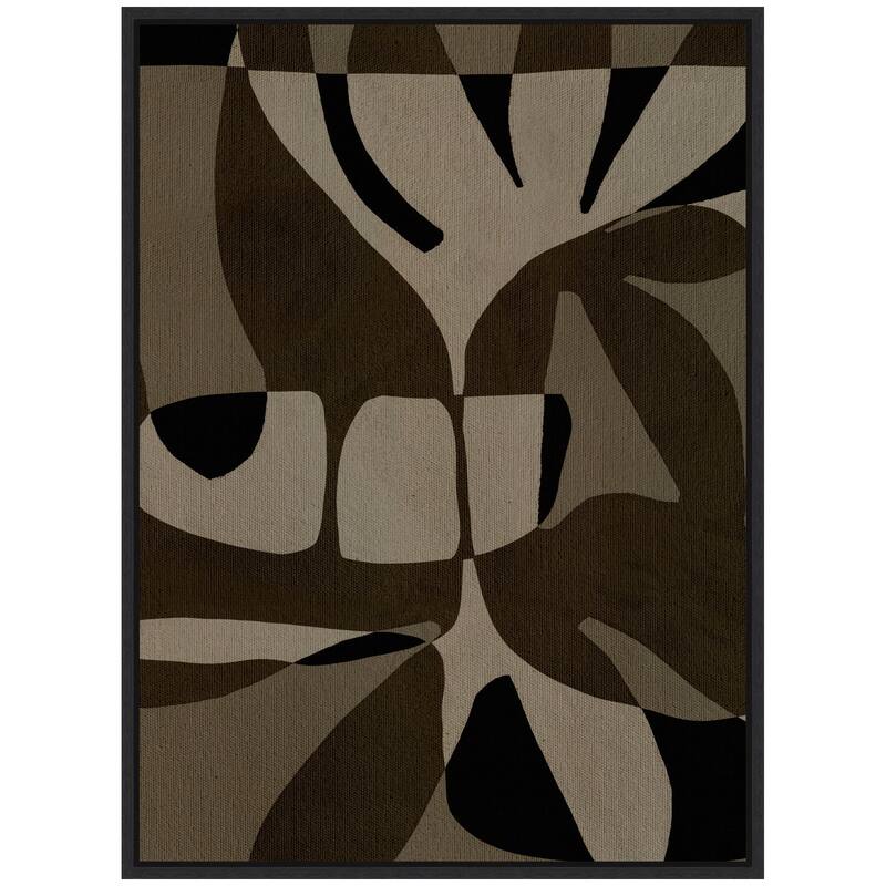 Kate and Laurel Sylvie Contour 2 Framed Canvas by Shatha Al Dafai