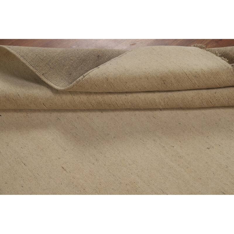 Gabbeh Modern Rug Oriental Beige Handmade Wool Carpet - 5'1"x 6'6"