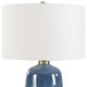 preview thumbnail 4 of 3, Uttermost Brae Blue Glaze Table Lamp - N/A