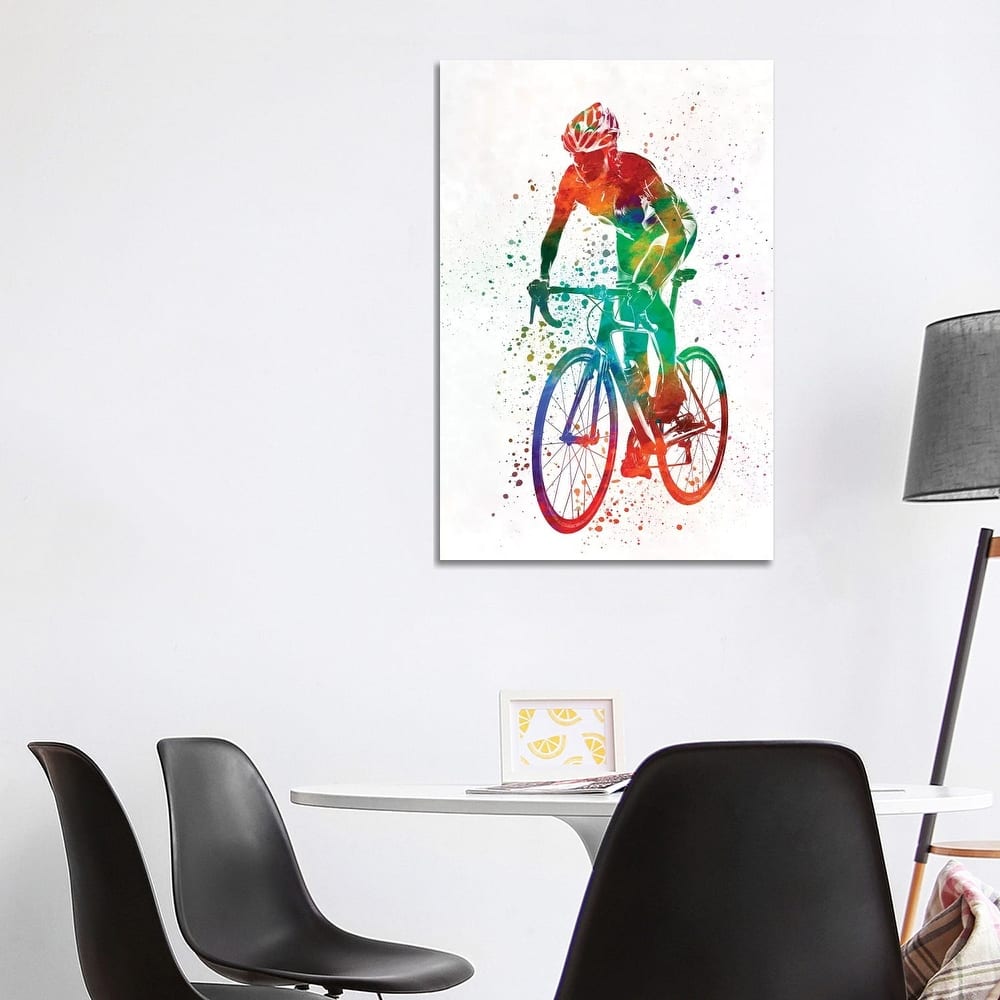iCanvas "Woman Triathlon Cycling 05" by Paul Rommer Canvas Print