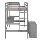 preview thumbnail 30 of 37, Kids Twin Loft Bed with Desk, Cabinet and Writing Board, Guardrails