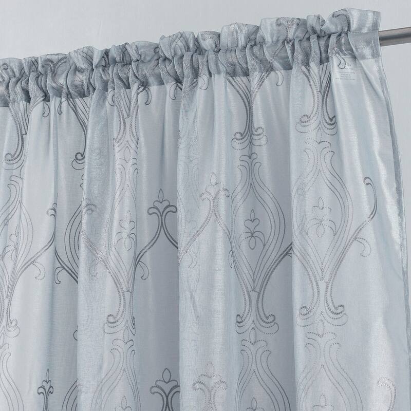 Embroidered Sheer Window Curtain Collection 84" or 95"