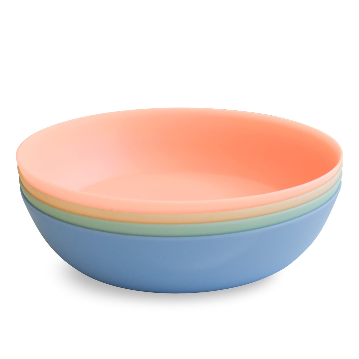 Abode Homewares Essential PP Low Bowl - Assorted Colors - 8.6" - Set of 4