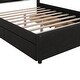 preview thumbnail 14 of 30, Queen Size Upholstered Storage Platform Bed with LED