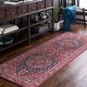 preview thumbnail 8 of 9, Taran Traditional Medallion Printed Area Rug 2'6" x 7'6" Runner - Navy/Red