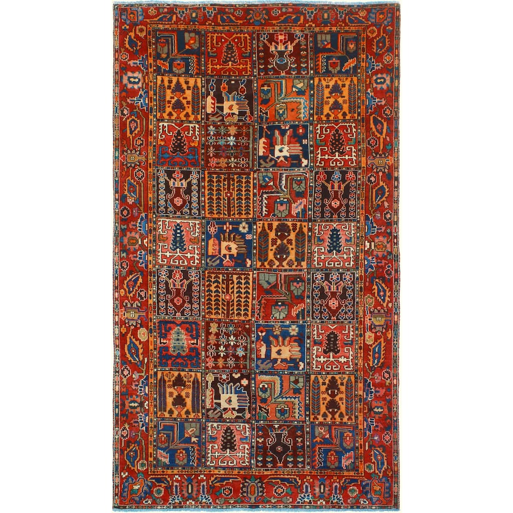 Fine Vintage Bakhtiari Kenelm Rust/Navy Runner - 5'5" x 9'7"