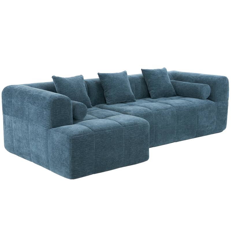 101.2" Chenille Modular Sectional Sofa with Deep Seating, Foam