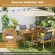 preview thumbnail 8 of 8, Costway 9 PCS Acacia Wood Outdoor Dining Set for 6-8 with 1.97" - See Details