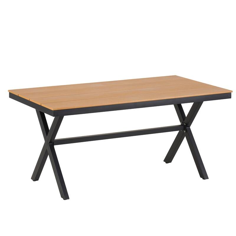 Stylish Outdoor Seating Set – Durable PE Rattan Chairs Paired with Weather-Resistant Plastic-Wood Table, Perfect for Garden