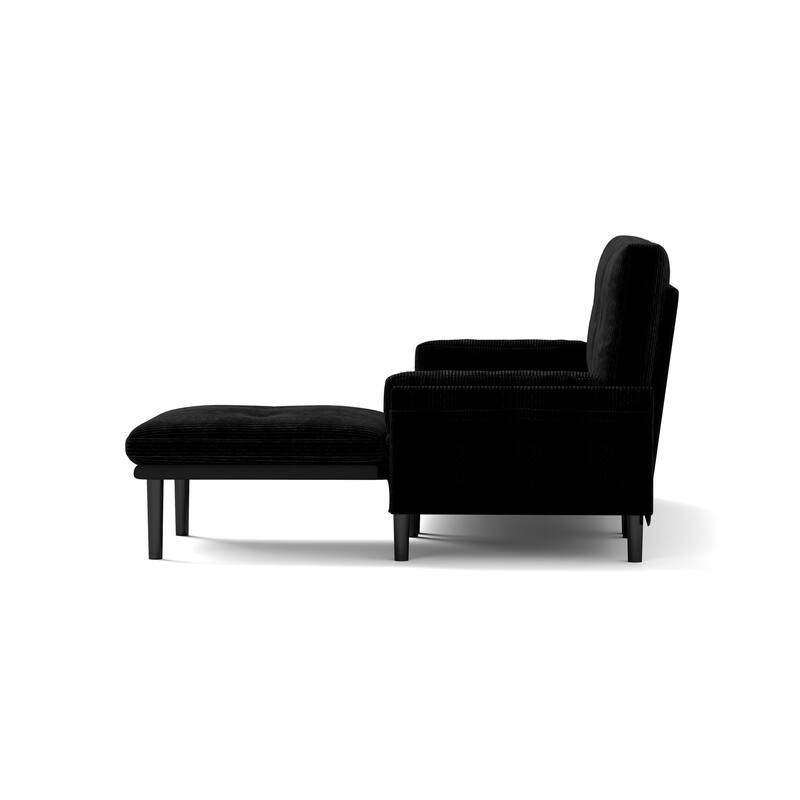 Corduroy Adjustable 3-seater Sofa and Guest Bed