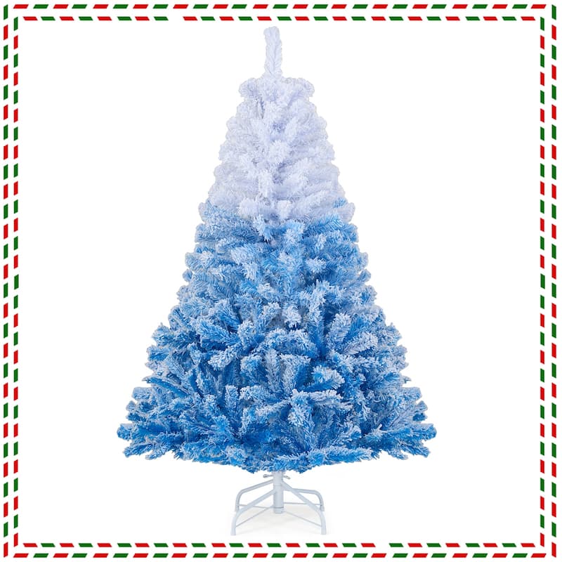 Costway 5/6/7/8 FT Artificial Christmas Tree with 180/250/350/470 Warm - See Details