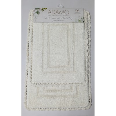 Adamo 2pc Cotton Bath Rug Set