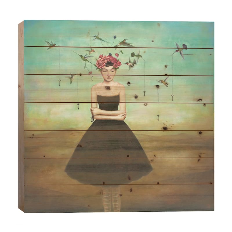 Fair Trade Frame of Mind Print On Wood by Duy Huynh - Multi-Color - 26x26x1.5