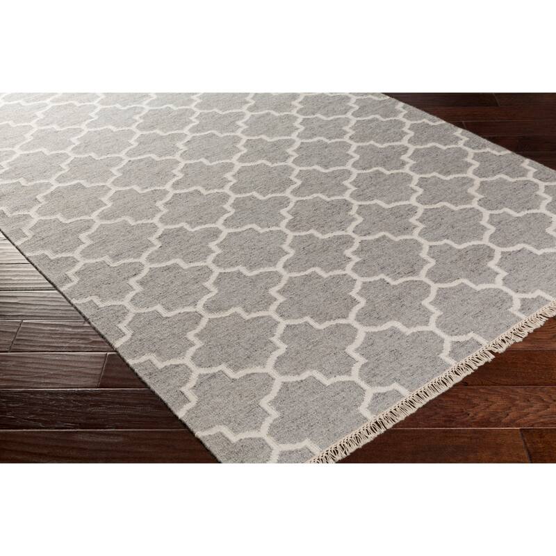 Hand-Woven Tegan Moroccan Trellis Reversible Area Rug