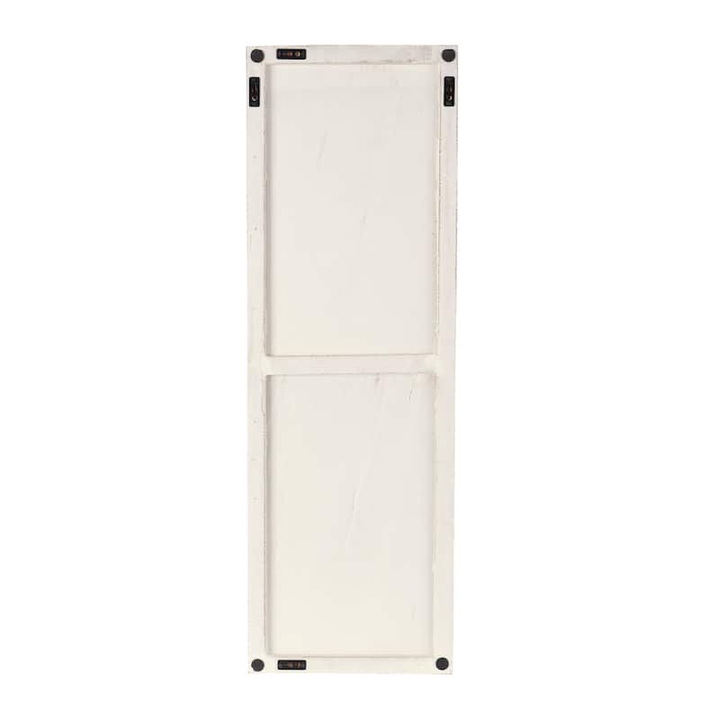 Wooden Geometric Handmade Abstract Spotted Panel Wall Decor - White - Roche River Decor